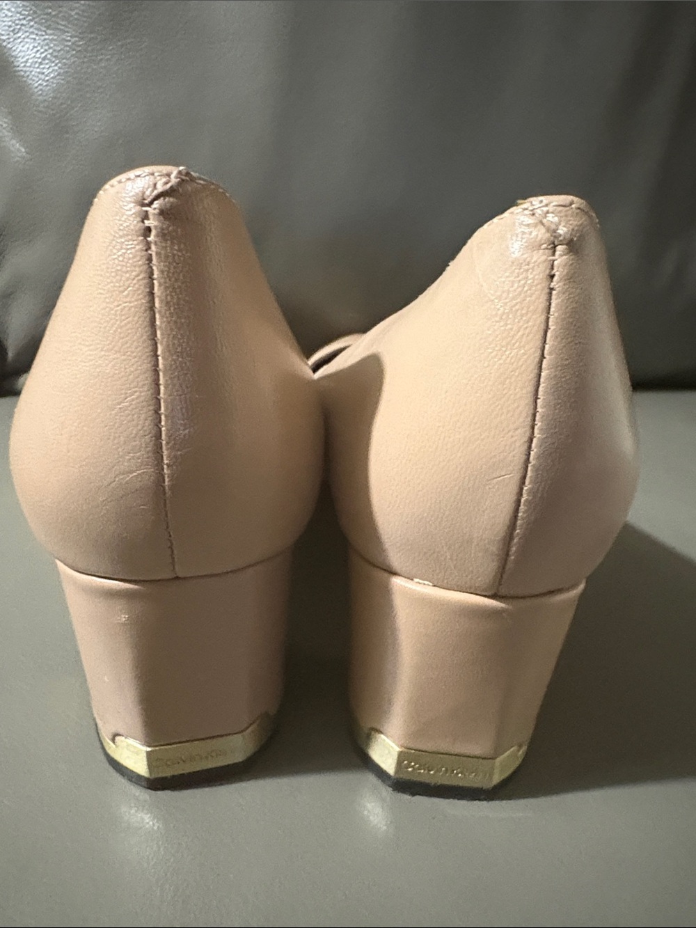 Calvin Klein Beige Pointed-Toe Pumps - Picture 5 of 7